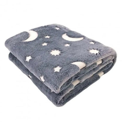 Плед, що світиться 150х100см, Magic Blanket, Сірий / Дитяче флісове покривало / Люменісцентний плед на ліжко
