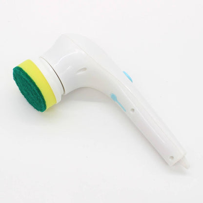 Електрична щітка для прибирання з 5 насадками, Magic Brush, з USB, Білий / Бездротова електрощітка для прибирання