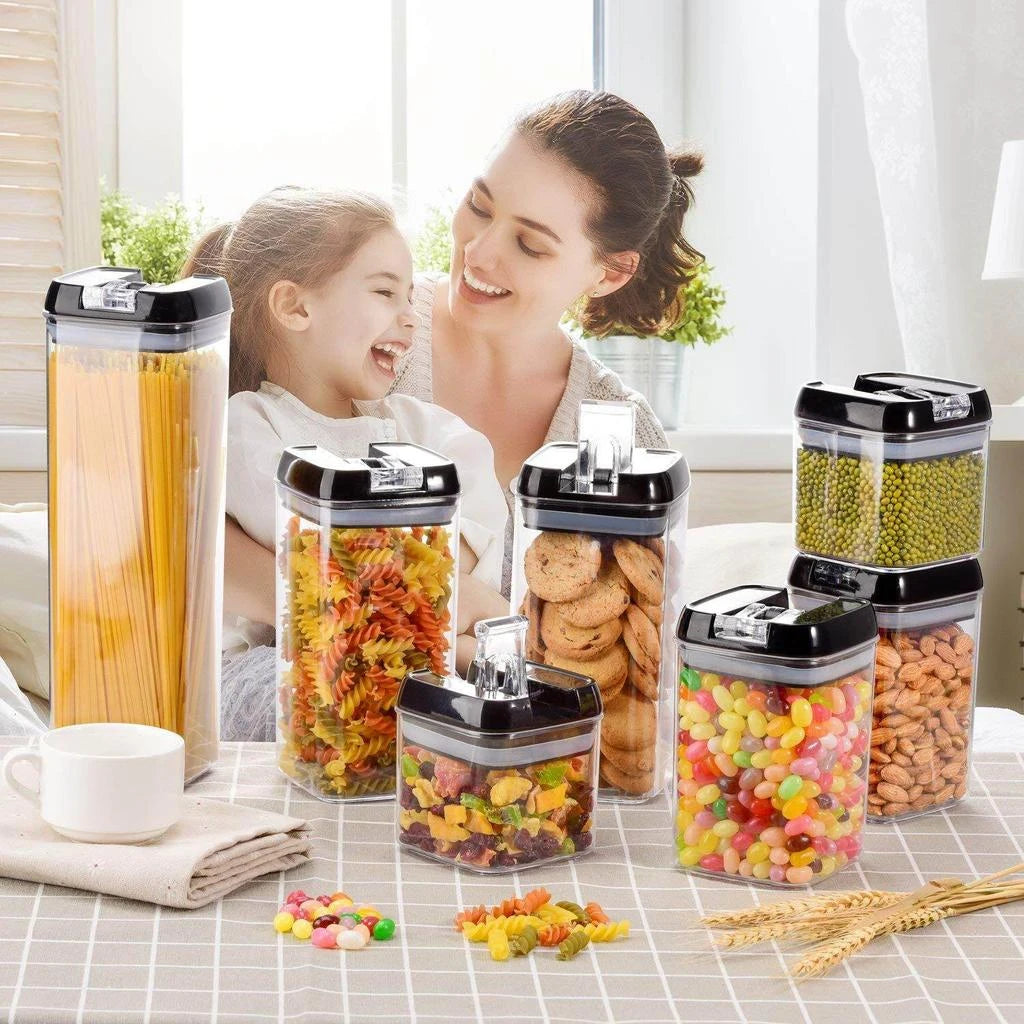 Набір контейнерів 7шт для зберігання сипучих Food storage container, Білий / Органайзер для круп