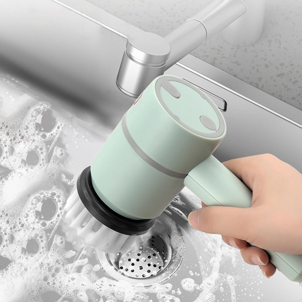 Акумуляторна щітка для прибирання від USB та 3 насадки, Cleaner brush, / Багатофункціональна електрощітка
