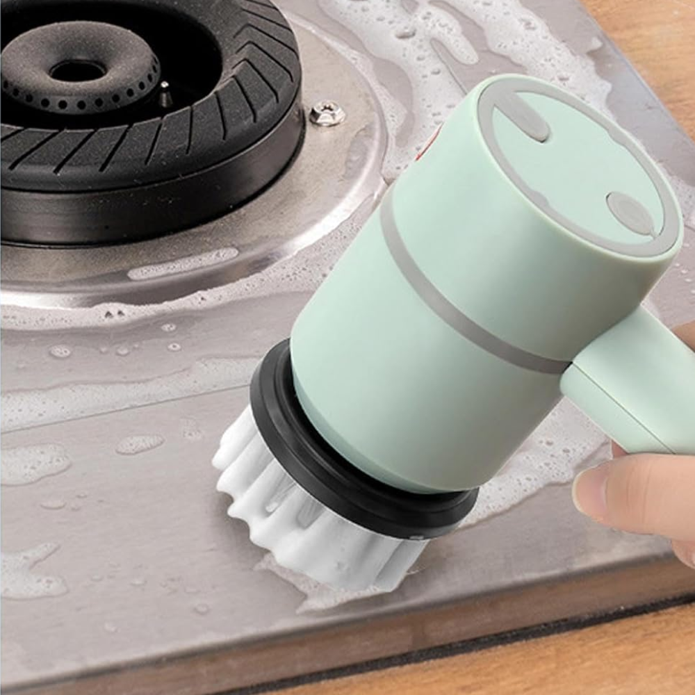 Акумуляторна щітка для прибирання від USB та 3 насадки, Cleaner brush, / Багатофункціональна електрощітка