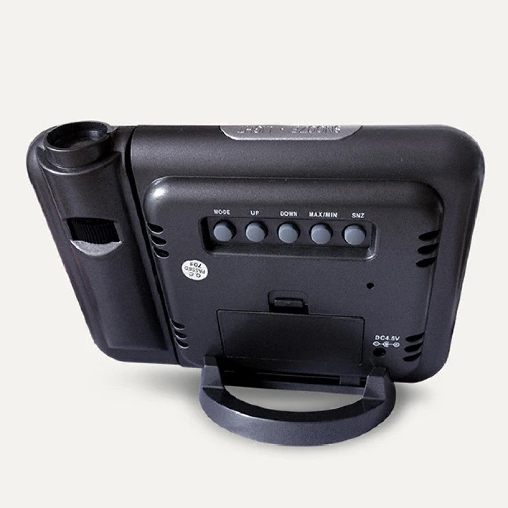 Годинник-метеостанція з проектором часу, DS-8190 на батарейках, Чорний / Годинник настільний / Електронний годинник