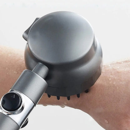Насадка лійка для душу, 3 режими, Сірий / Масажна лійка на кран з перемикачем / Турбо лійка з обертанням на 360°