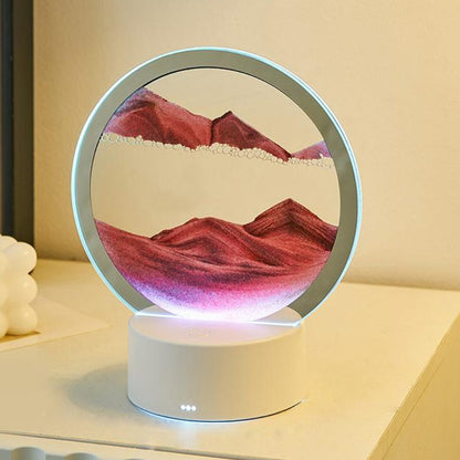 Настільна LED лампа Пісочний годинник, 3D Sand Painting від USB або батарейок, / Декоративний RGB нічник-світильник