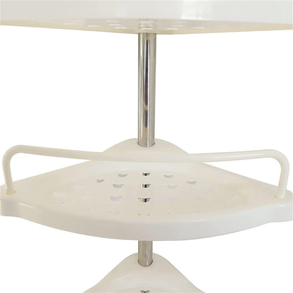 Кутова полиця для ванної 320х33см, Multi Corner Shelf GY-188 White, Білий / Розсувна полиця для ванної кімнати