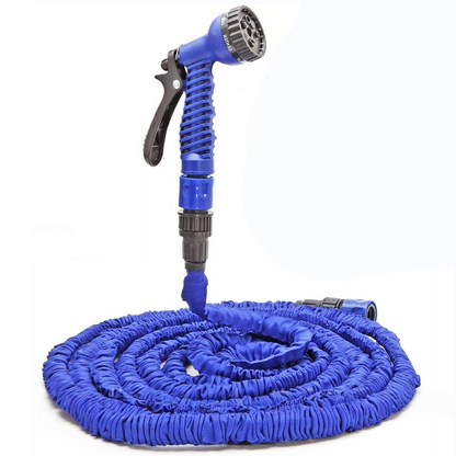Шланг для поливу 52,5 м, з розпилювачем Magic Hose, Синій / Садовий шланг поливочний / Шланг, що розтягується