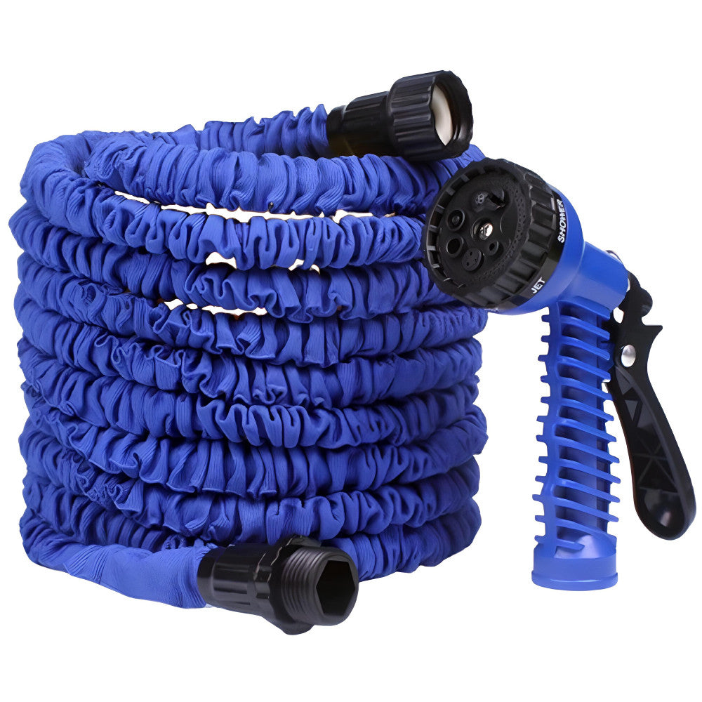 Шланг для поливу 52,5 м, з розпилювачем Magic Hose, Синій / Садовий шланг поливочний / Шланг, що розтягується
