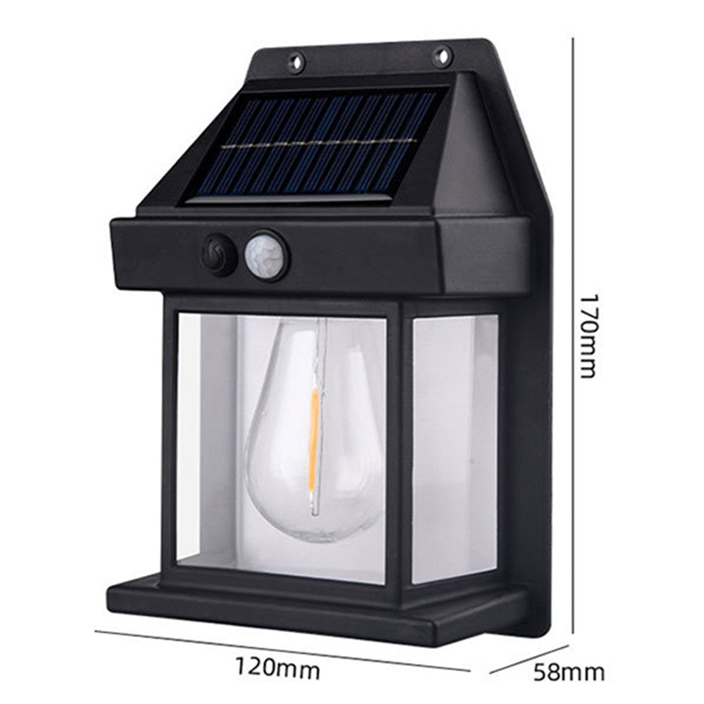 Вуличний світильник на сонячній батареї, SOLAR WALL LAMP ВK-888, Чорний / Світлодіодний ліхтар фасадний