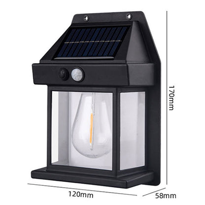 Вуличний світильник на сонячній батареї, SOLAR WALL LAMP ВK-888, Чорний / Світлодіодний ліхтар фасадний