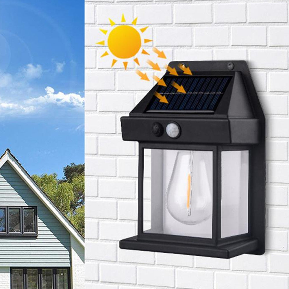 Вуличний світильник на сонячній батареї, SOLAR WALL LAMP ВK-888, Чорний / Світлодіодний ліхтар фасадний