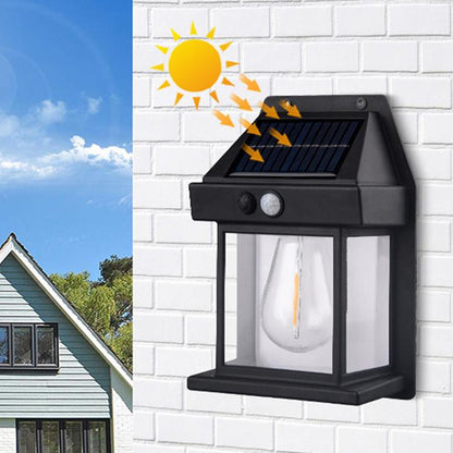 Вуличний світильник на сонячній батареї, SOLAR WALL LAMP ВK-888, Чорний / Світлодіодний ліхтар фасадний