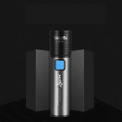 Ручний акумуляторний ліхтарик USB BL K31, Сірий / Кишеньковий ЛЕД ліхтар / Ліхтарик світлодіодний