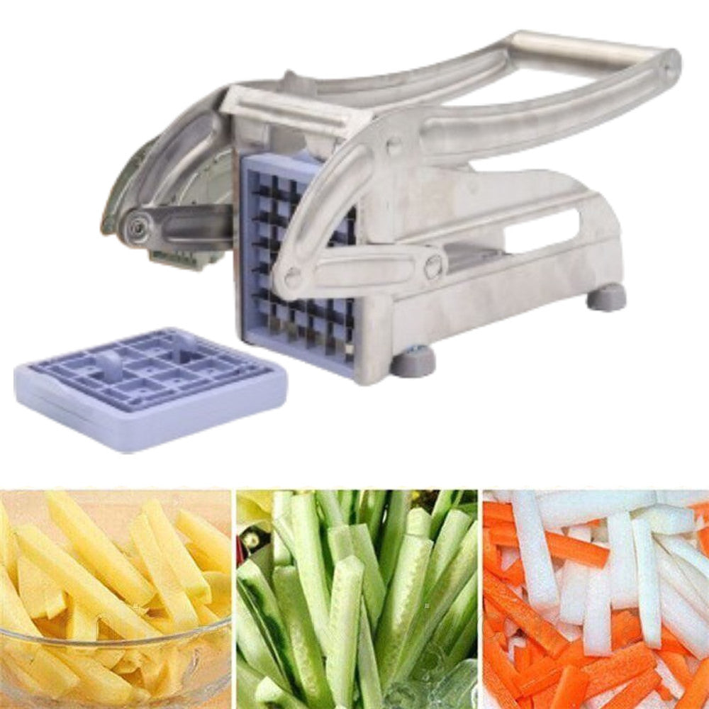 Сталева картоплерізка, овочерізка Potato Chipper, Сірий / Машинка для нарізки соломкою картоплі