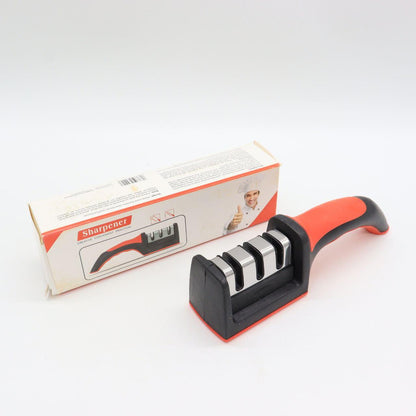 Точилка для ножів Sharpener RS-168 NJ-523, Чорний / Кухонна механічна точилка / Ножеточка
