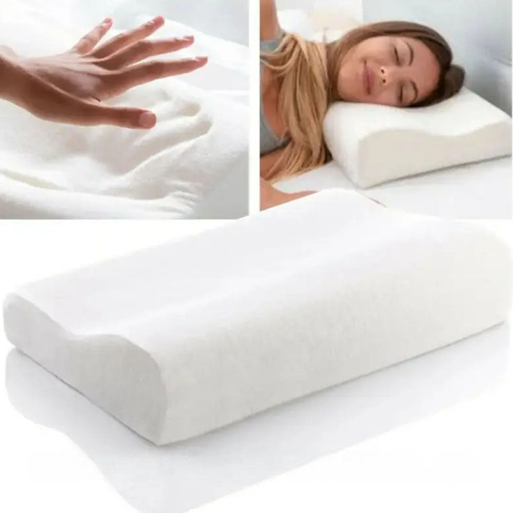 Ортопедична подушка з ефектом пам'яті 50x29x10, Білий /7см, Memory Foam Pillow / Подушка ортопедична для сну