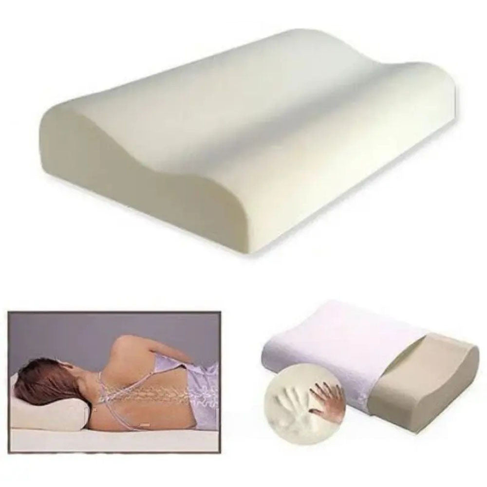 Ортопедична подушка з ефектом пам'яті 50x29x10, Білий /7см, Memory Foam Pillow / Подушка ортопедична для сну