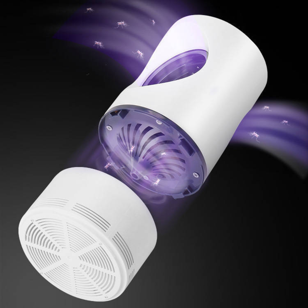 Знищувач комарів та комах від USB, Mosquito Killer 360, Білий / Пастка для комарів / Електровідлякувач комарів