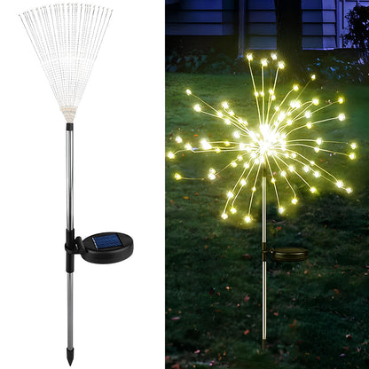 Садовий ліхтар на сонячній батареї Кульбаба (1 шт) 90 LED, Теплий білий / Лед світильник для саду на ніжці