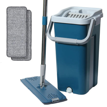 Швабра з відром 11л з автоматичним віджимом та 2 насадки, Cleaning Mop, Сіра / Складна швабра для миття підлоги
