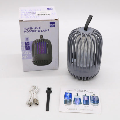Лампа пастка для комарів і комах, від USB, BG-004, Сіра / Електричний знищувач комарів / Лампа від комарів