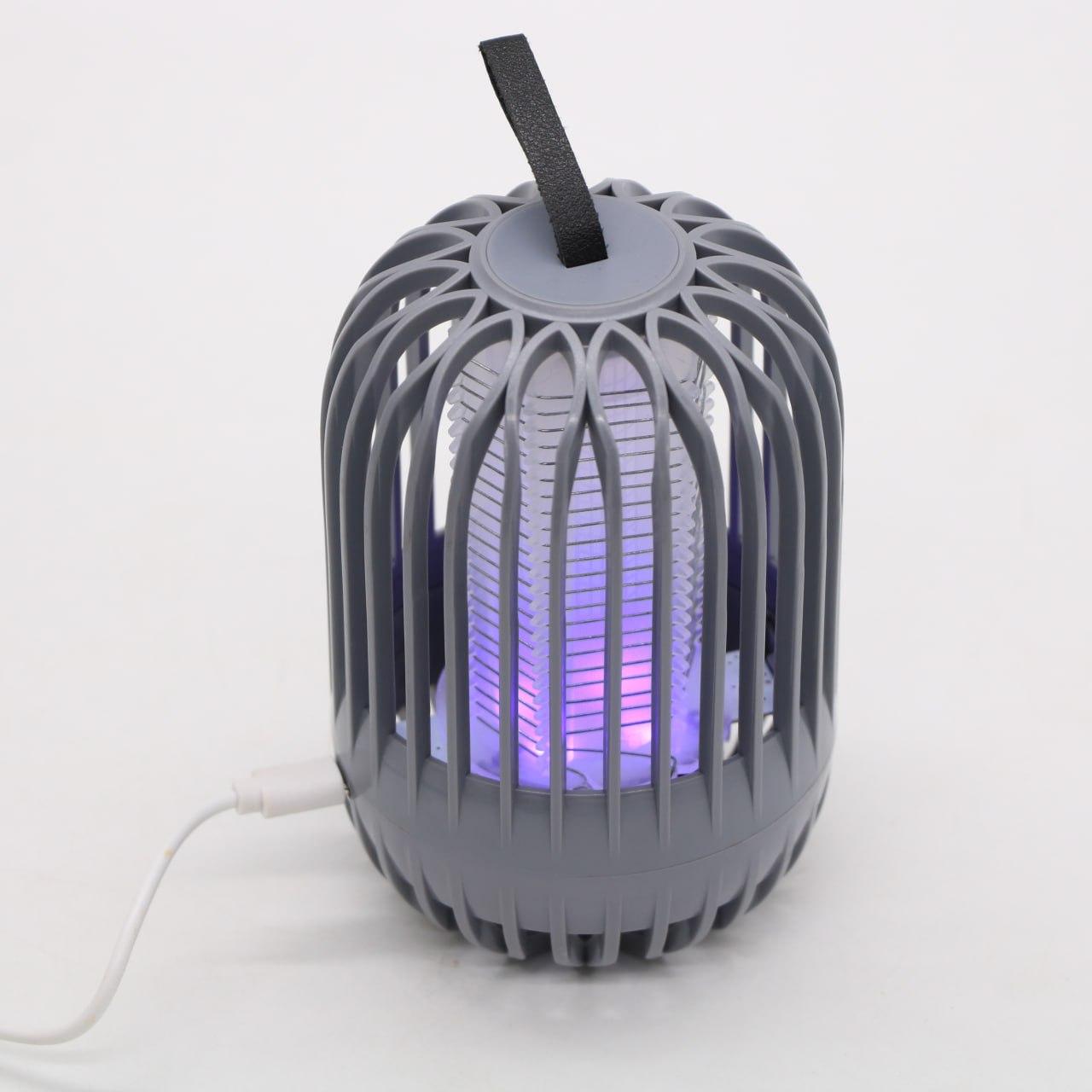 Лампа пастка для комарів і комах, від USB, BG-004, Сіра / Електричний знищувач комарів / Лампа від комарів