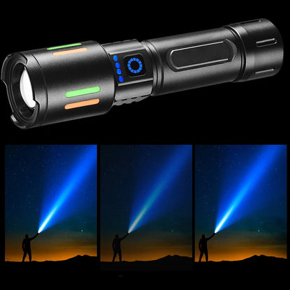 Ручний ліхтарик із зумом, від USB, 3 режими, BL 611-TG, Чорний / Акумуляторний ліхтар / Портативний ліхтарик