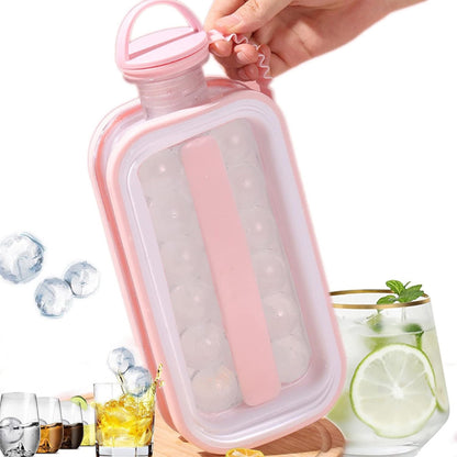 Силіконова форма для льоду з кришкою на 17 кульок ICE CUBE TRAY, / Формочки для льоду / Пляшка для льоду
