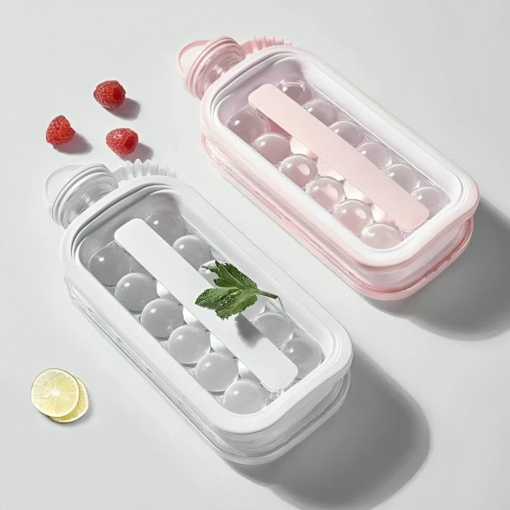 Силіконова форма для льоду з кришкою на 17 кульок ICE CUBE TRAY, / Формочки для льоду / Пляшка для льоду