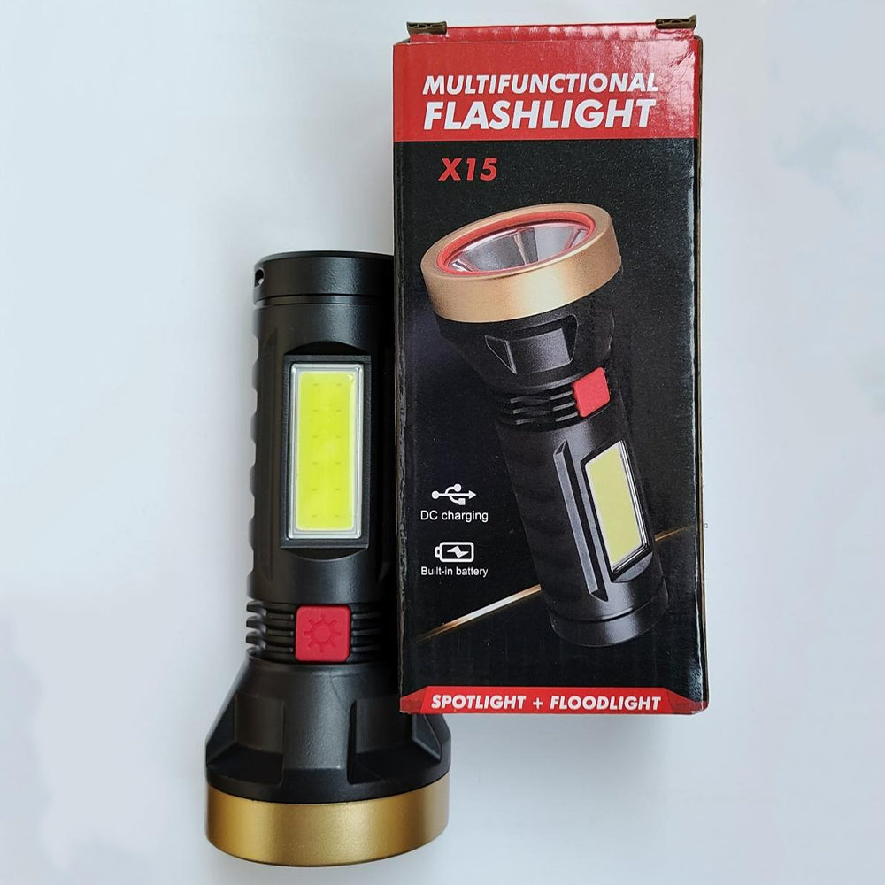 Ліхтар ручний TORCH X15, Чорний / Акумуляторний LED ліхтарик / Ліхтар із зумом / Ліхтар із зумом