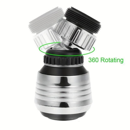 Насадка-аератор на кран, 2 режими, поворотна на 360°, Water Saver, Сріблястий / Насадка на кран / Аератор для змішувача