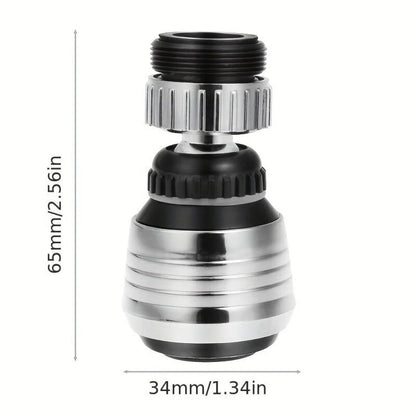 Насадка-аератор на кран, 2 режими, поворотна на 360°, Water Saver, Сріблястий / Насадка на кран / Аератор для змішувача
