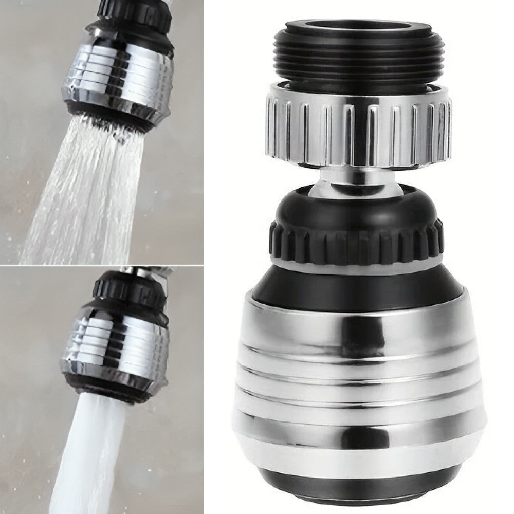 Насадка-аератор на кран, 2 режими, поворотна на 360°, Water Saver, Сріблястий / Насадка на кран / Аератор для змішувача