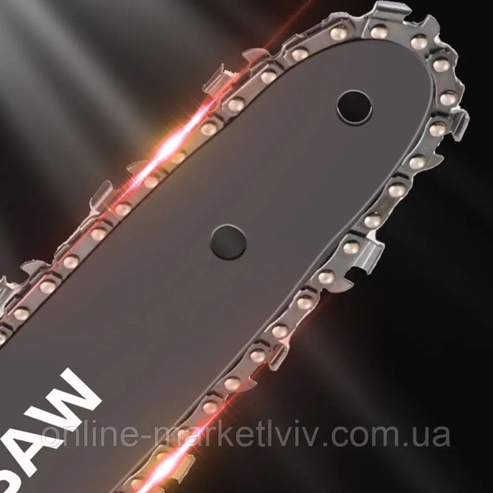 Акумуляторна ланцюгова пила + 2 акумулятори 18В, 16'' Electric SAW, Блакитна / Електропила на акумуляторі