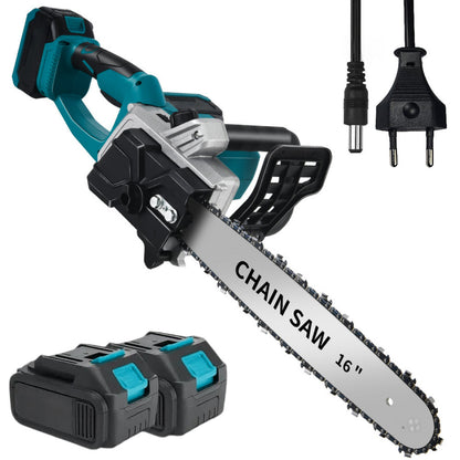 Акумуляторна ланцюгова пила + 2 акумулятори 36В, 2100Вт, 16'' Electric Saw, Синя / Електропила / Пила на акумуляторі