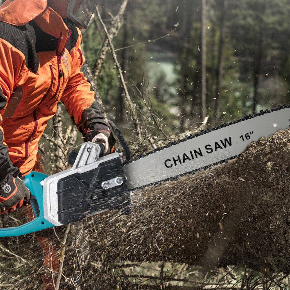 Акумуляторна ланцюгова пила + 2 акумулятори 36В, 2100Вт, 16'' Electric Saw, Синя / Електропила / Пила на акумуляторі