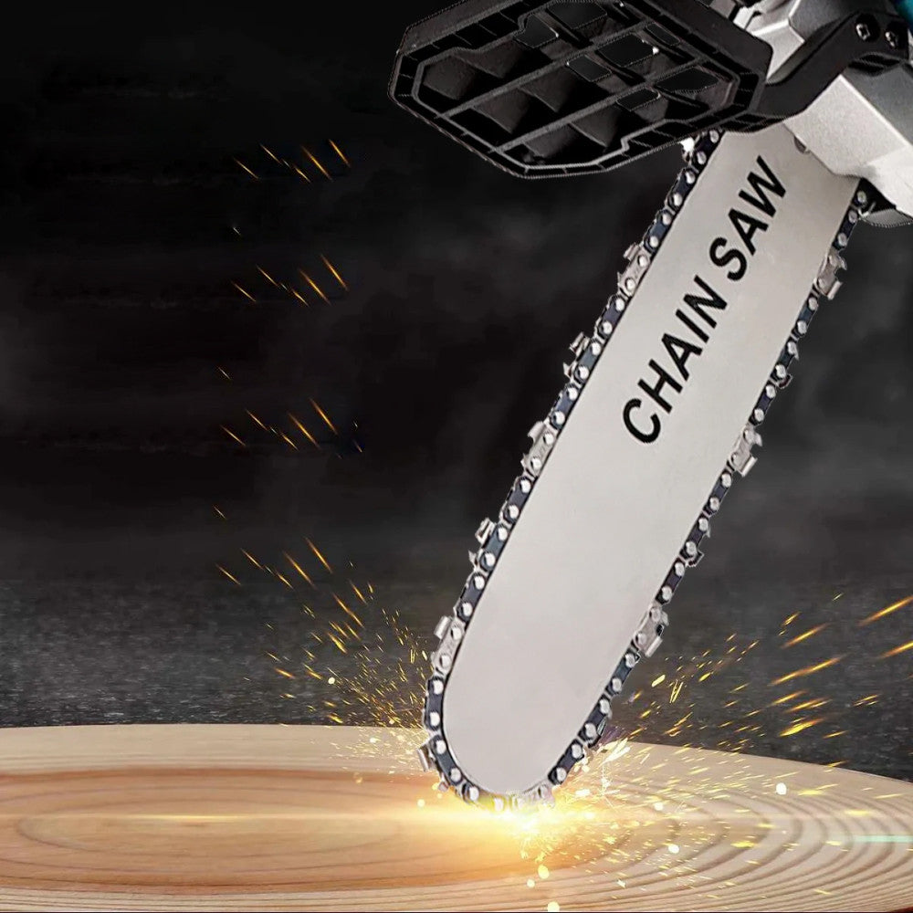 Акумуляторна пила 24В, 12'', Chain Saw, Синя / Електропила на акумуляторі / Акумуляторна ланцюгова пила