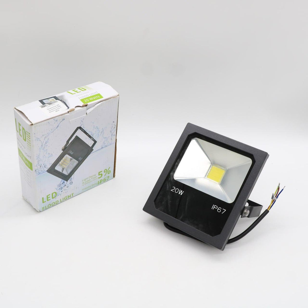 Світлодіодний прожектор 20W, IP67, 220V, Чорний / LED настінний прожектор / Вуличний ліхтар прожектор