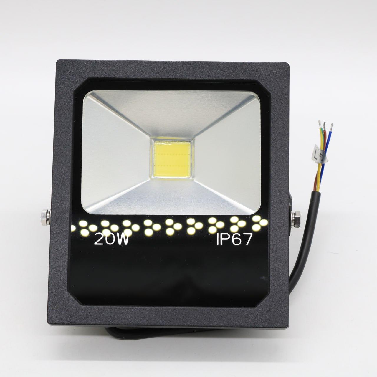 Світлодіодний прожектор 20W, IP67, 220V, Чорний / LED настінний прожектор / Вуличний ліхтар прожектор