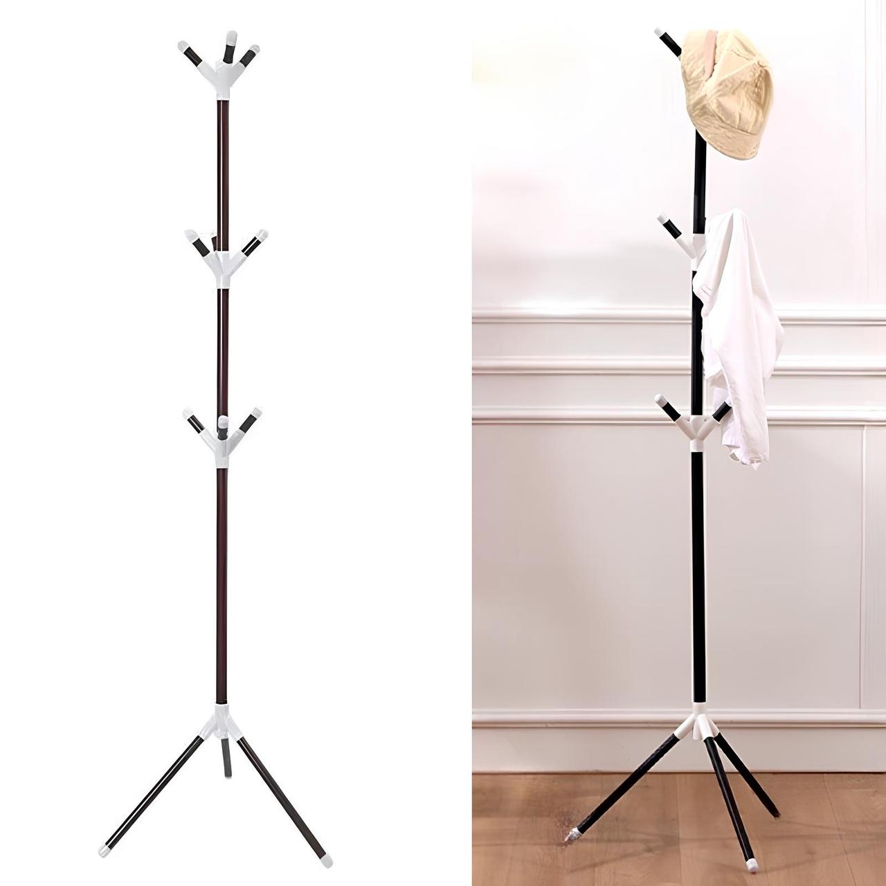 Підлогова вішалка-стійка (170см) 9 гачків, Coat rack, Чорний / Вішалка для одягу / Вішалка з гачками