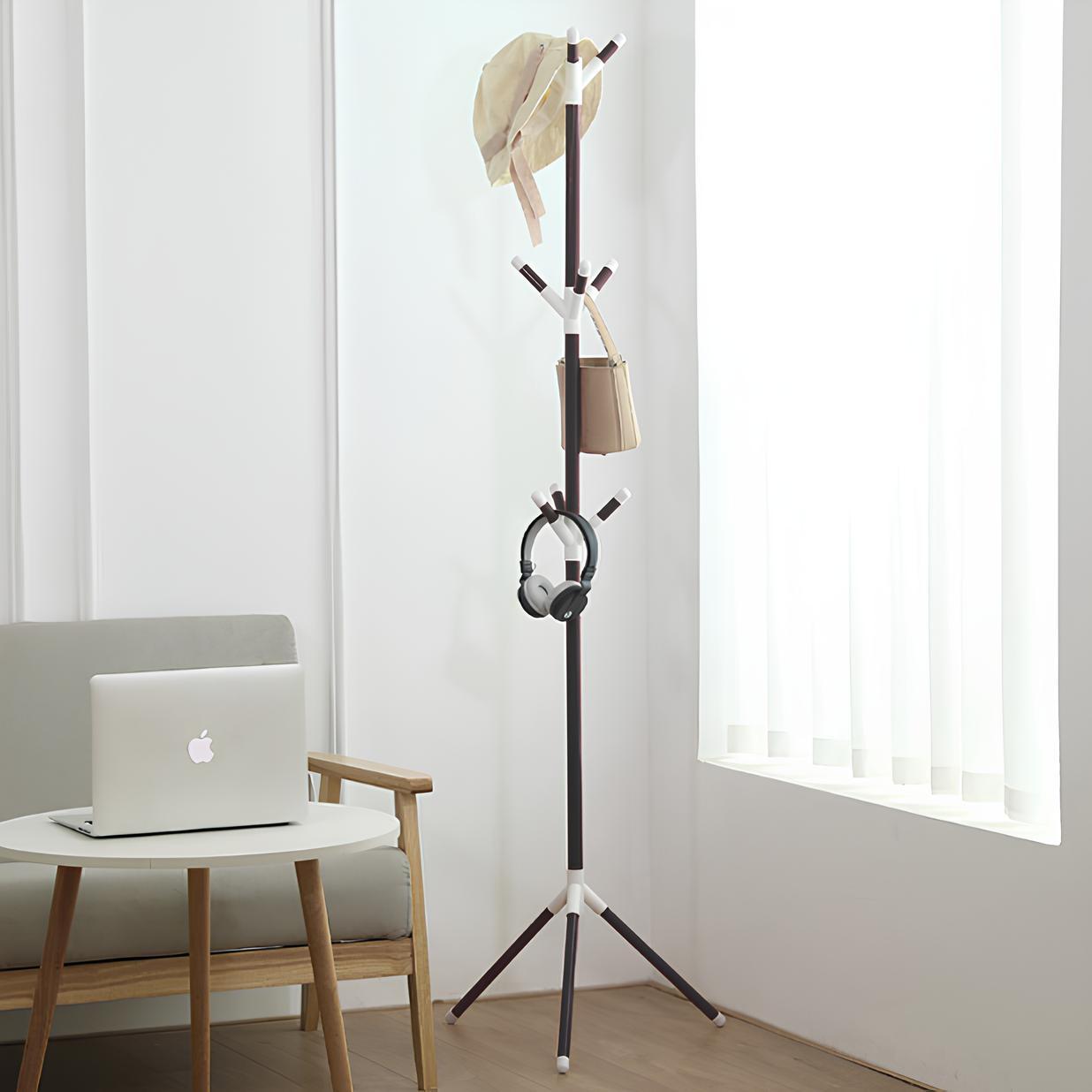 Підлогова вішалка-стійка (170см) 9 гачків, Coat rack, Чорний / Вішалка для одягу / Вішалка з гачками