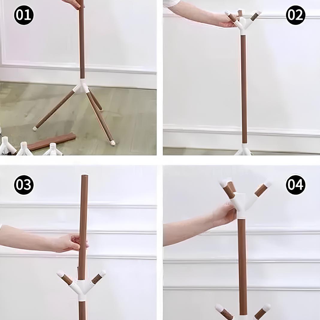 Підлогова вішалка-стійка (170см) 9 гачків, Coat rack, Чорний / Вішалка для одягу / Вішалка з гачками