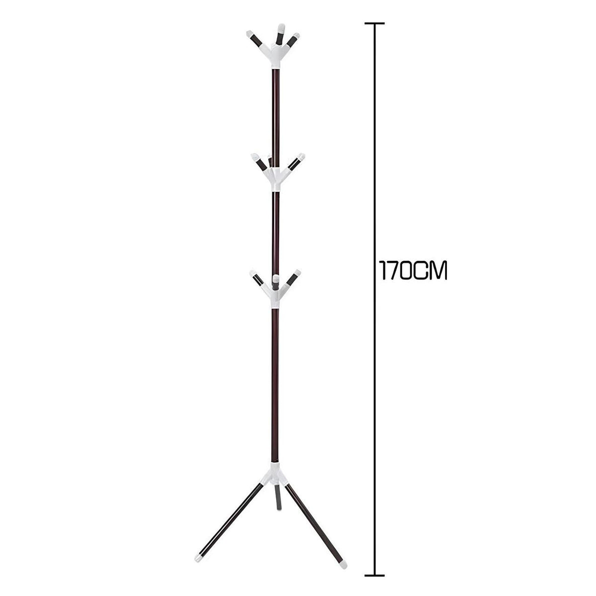 Підлогова вішалка-стійка (170см) 9 гачків, Coat rack, Чорний / Вішалка для одягу / Вішалка з гачками