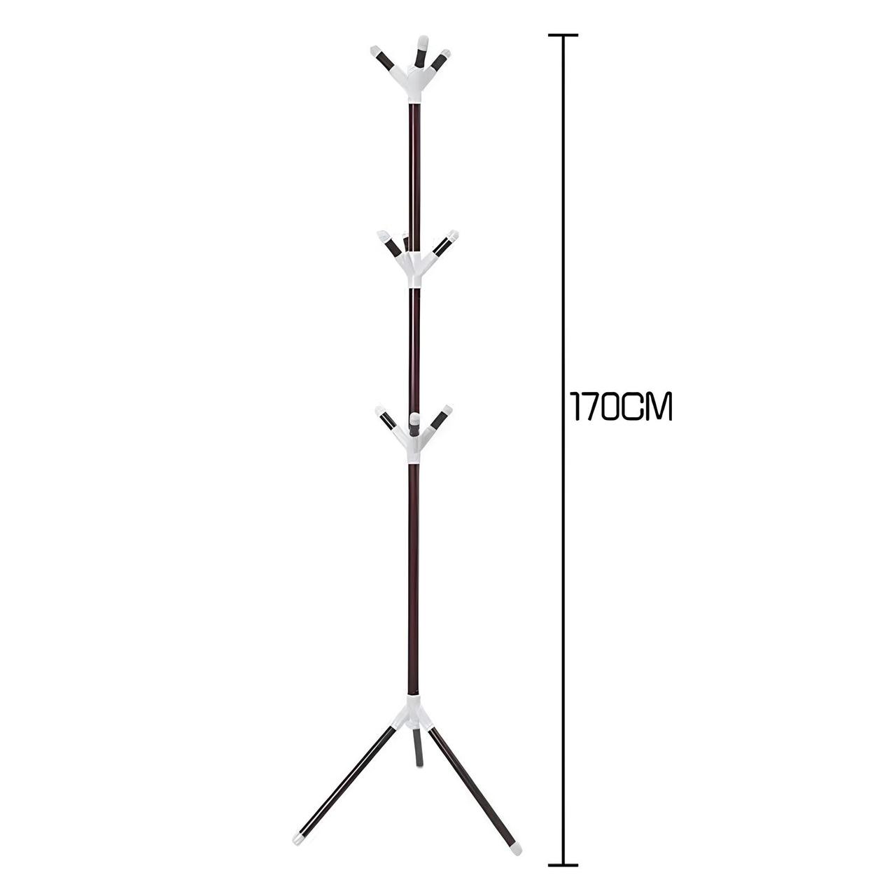 Підлогова вішалка-стійка (170см) 9 гачків, Coat rack, Чорний / Вішалка для одягу / Вішалка з гачками