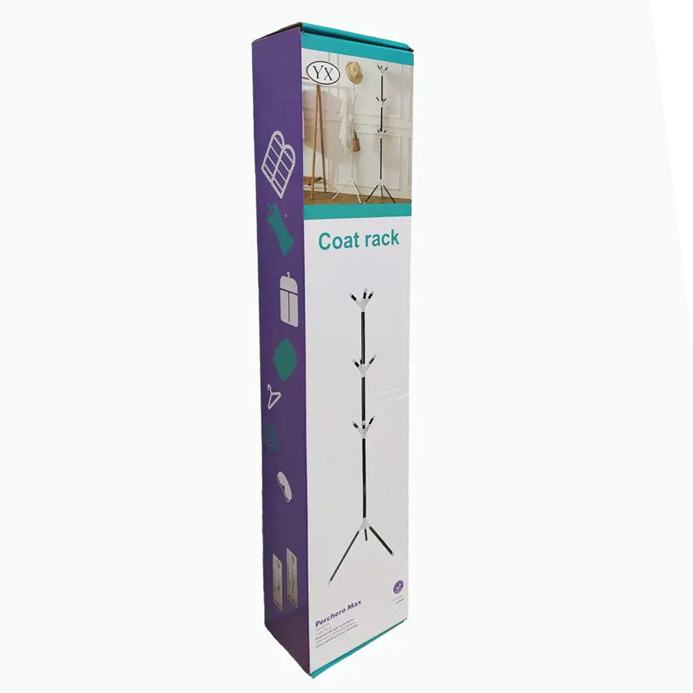 Підлогова вішалка-стійка (170см) 9 гачків, Coat rack, Чорний / Вішалка для одягу / Вішалка з гачками