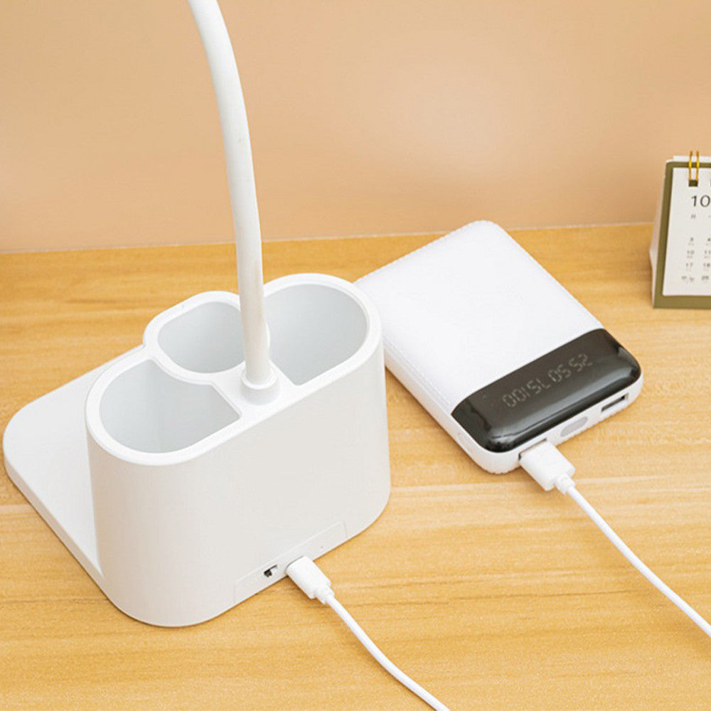 Настільна лампа з підставкою, 3 режими, USB, DIGAD 858, Білий / Акумуляторна лампа на стіл / Світильник настільний
