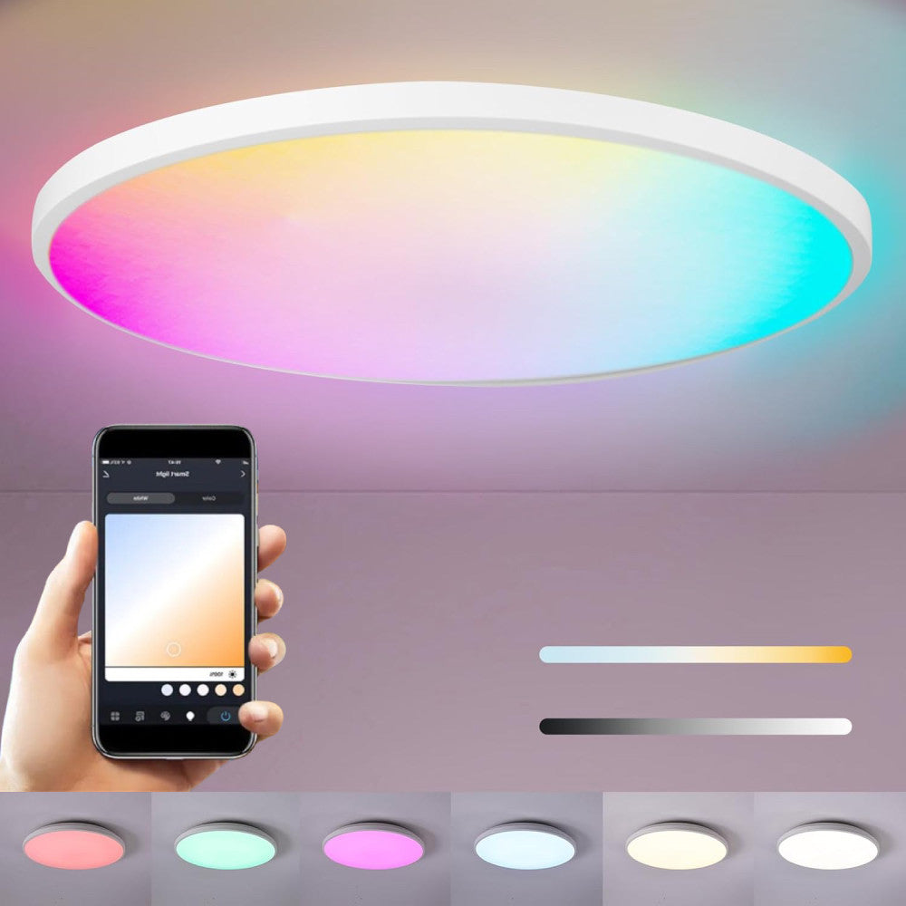 Світильник стельовий 24Вт, 30см, RGB + пульт ДК, Ceiling Lamp Smart / Світлодіодна LED люстра