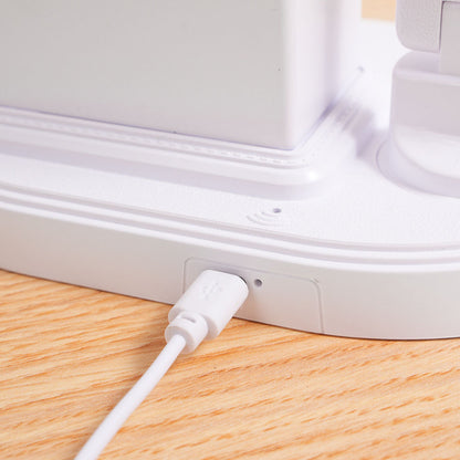 Настільна лампа на акумуляторі, від USB, 3 режими, Білий / Лампа з підставкою для телефону / Світильник настільний