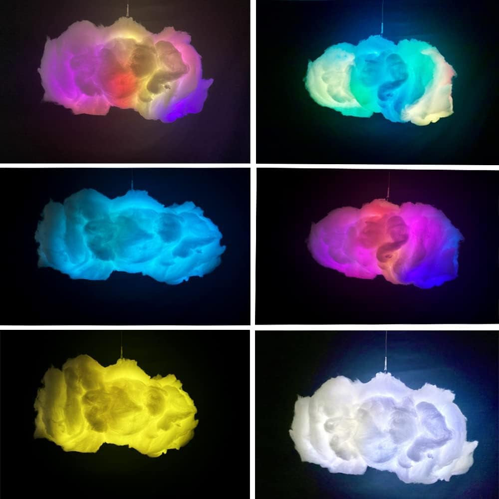 Підвісна LED лампа Хмара від USB + пульт, RGB, OBL-211 / Смарт світильник підвісний / Розумний світильник хмара