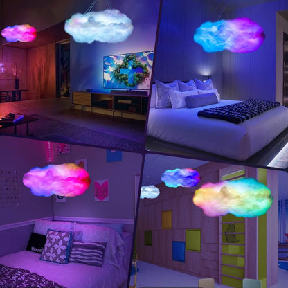 Підвісна LED лампа Хмара від USB + пульт, RGB, OBL-211 / Смарт світильник підвісний / Розумний світильник хмара