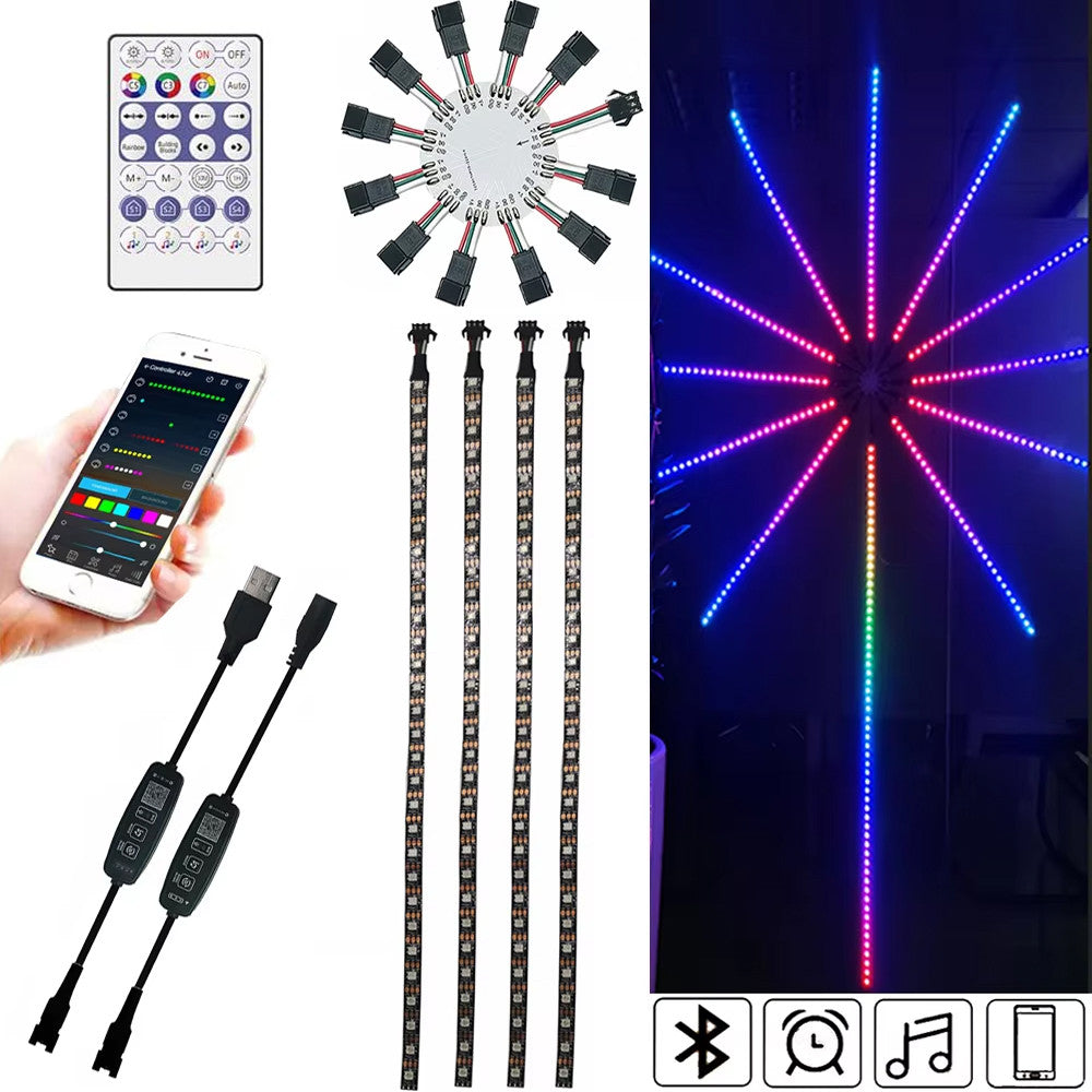 Світлодіодна стрічка Феєрверк від USB, з Bluetooth та пультом, Rgb / RGB стрічка з блютузом / Смарт лед стрічка